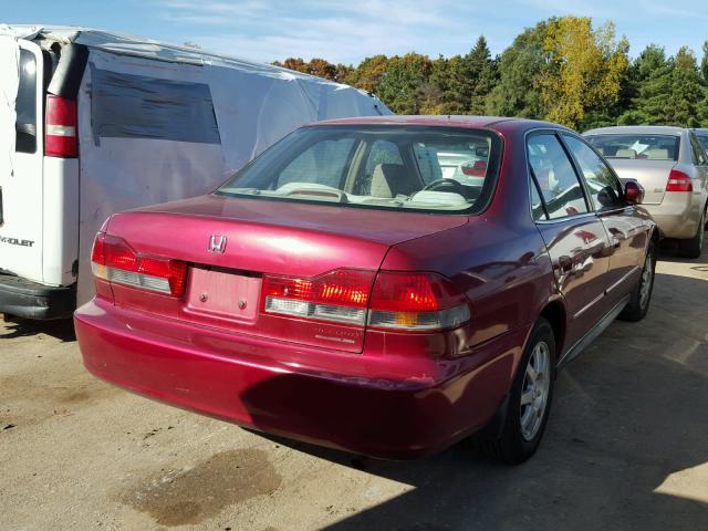 1HGCG56772A149546 - 2002 HONDA ACCORD RED photo 4