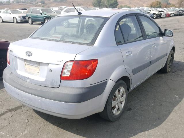 KNADE123786311897 - 2008 KIA RIO BASE SILVER photo 4