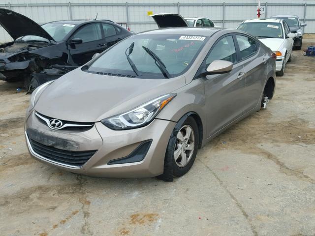 5NPDH4AE3FH570081 - 2015 HYUNDAI ELANTRA SE BEIGE photo 2