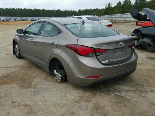 5NPDH4AE3FH570081 - 2015 HYUNDAI ELANTRA SE BEIGE photo 3