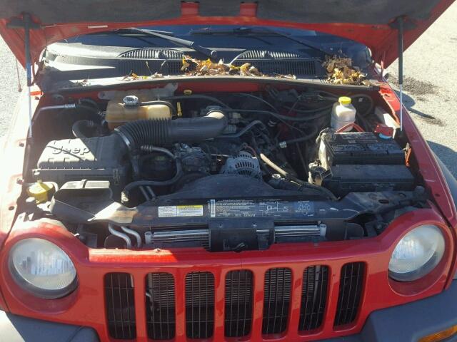 1J4GL48K04W132787 - 2004 JEEP LIBERTY SP RED photo 7