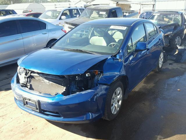 2HGFB2F50CH550027 - 2012 HONDA CIVIC LX BLUE photo 2