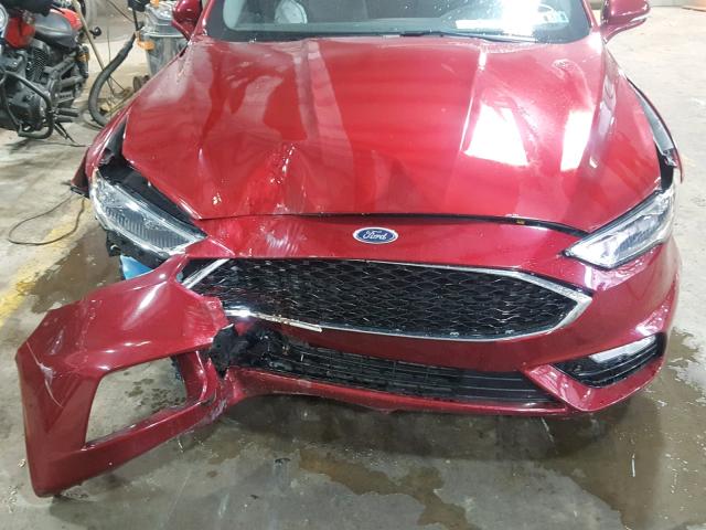 3FA6P0VP0HR245345 - 2017 FORD FUSION SPO RED photo 7