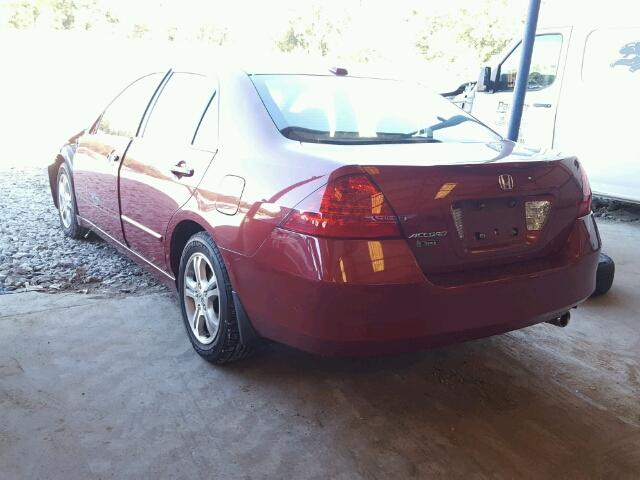 1HGCM56877A055885 - 2007 HONDA ACCORD EX RED photo 3