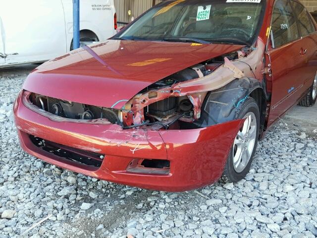 1HGCM56877A055885 - 2007 HONDA ACCORD EX RED photo 9