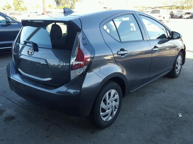 JTDKDTB35F1097754 - 2015 TOYOTA PRIUS C GRAY photo 4