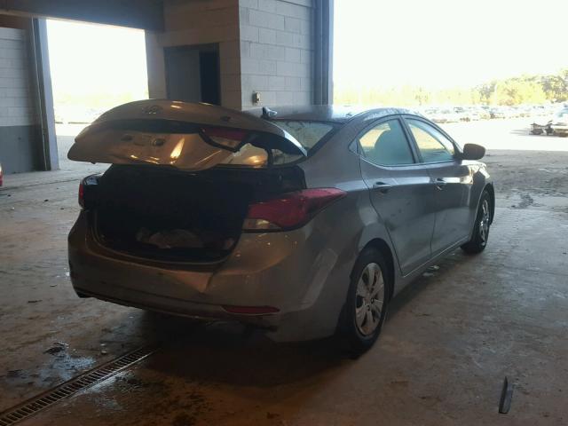 KMHDH4AE2GU477667 - 2016 HYUNDAI ELANTRA SE GRAY photo 4