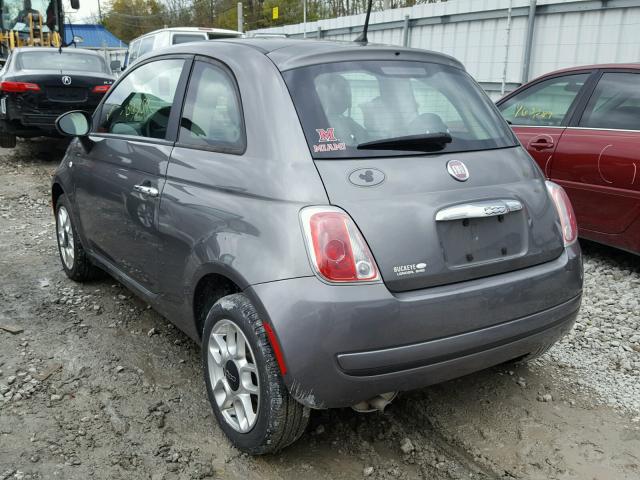 3C3CFFAR0CT124566 - 2012 FIAT 500 POP GRAY photo 3