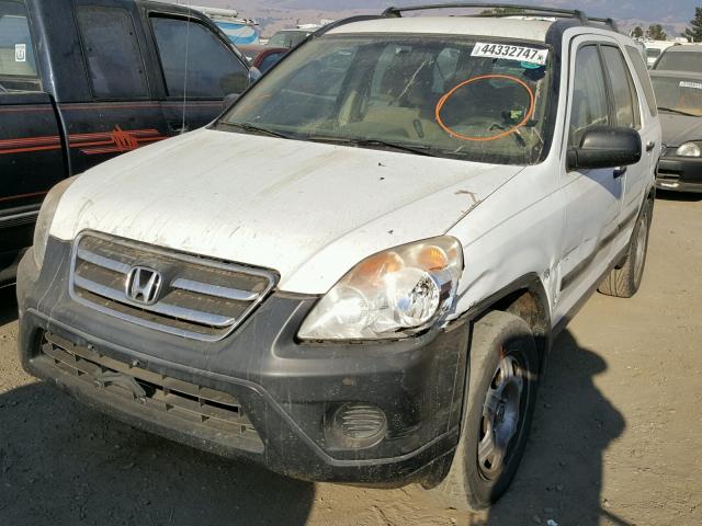 JHLRD78516C023673 - 2006 HONDA CR-V LX WHITE photo 2