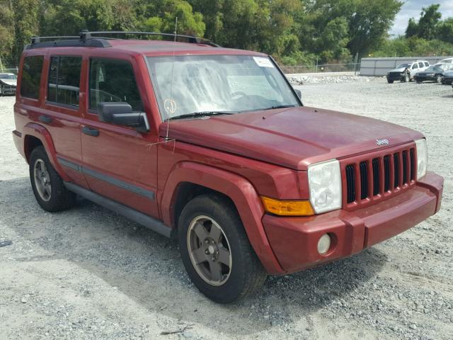 1J8HH48N36C226536 - 2006 JEEP COMMANDER BURGUNDY photo 1