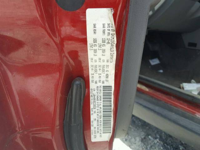 1J8HH48N36C226536 - 2006 JEEP COMMANDER BURGUNDY photo 10