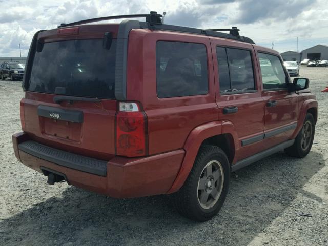 1J8HH48N36C226536 - 2006 JEEP COMMANDER BURGUNDY photo 4