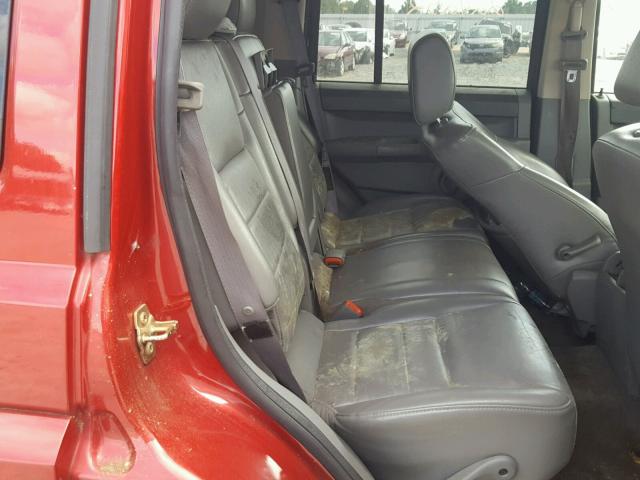1J8HH48N36C226536 - 2006 JEEP COMMANDER BURGUNDY photo 6