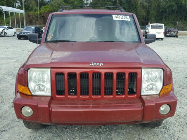 1J8HH48N36C226536 - 2006 JEEP COMMANDER BURGUNDY photo 9