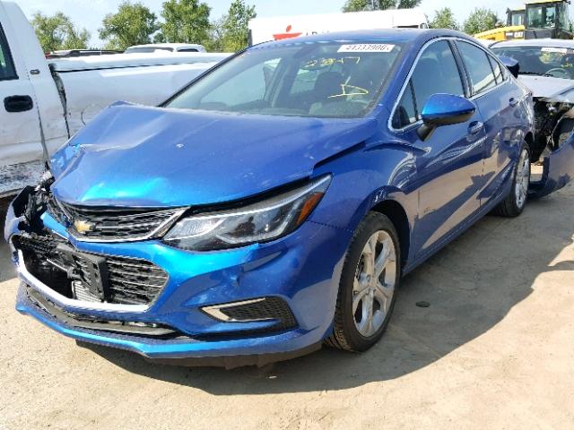 1G1BF5SM9J7144426 - 2018 CHEVROLET CRUZE PREM BLUE photo 2