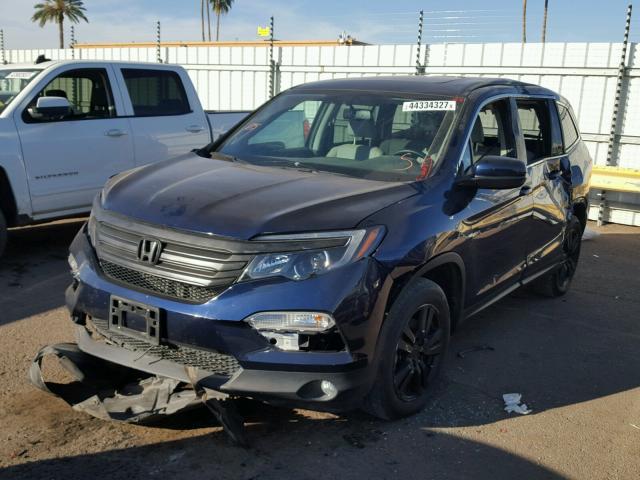 5FNYF6H51GB065715 - 2016 HONDA PILOT BLUE photo 2