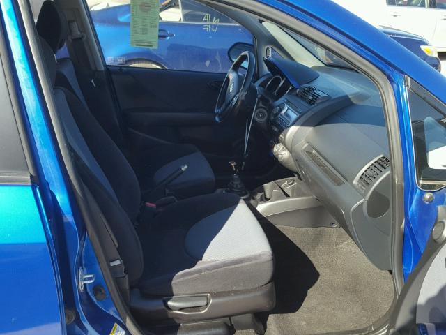 JHMGD37687S053783 - 2007 HONDA FIT S BLUE photo 5