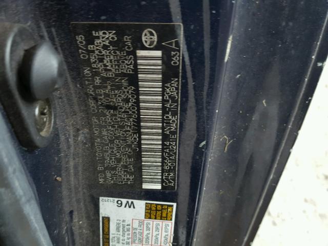 JTKDE177760079079 - 2006 TOYOTA SCION TC 蓝色 照片 10