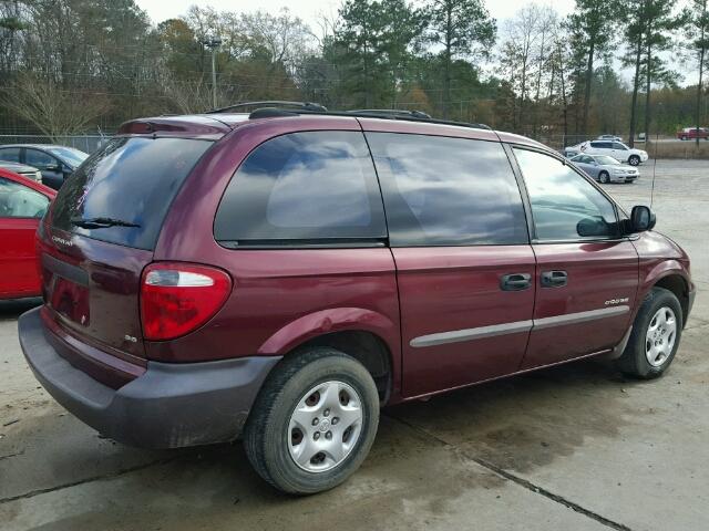 1B4GP253X1B206275 - 2001 DODGE CARAVAN SE BURGUNDY photo 9