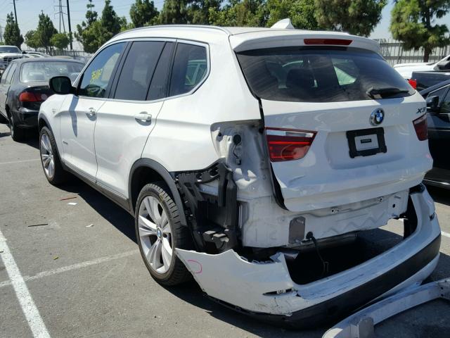 5UXWX7C53BL733911 - 2011 BMW X3 XDRIVE3 WHITE photo 3