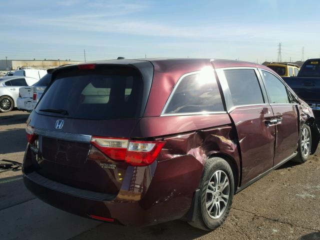 5FNRL5H65CB083029 - 2012 HONDA ODYSSEY MAROON photo 4