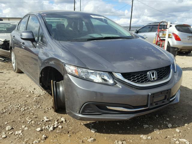 2HGFB2F50DH545606 - 2013 HONDA CIVIC LX GRAY photo 1