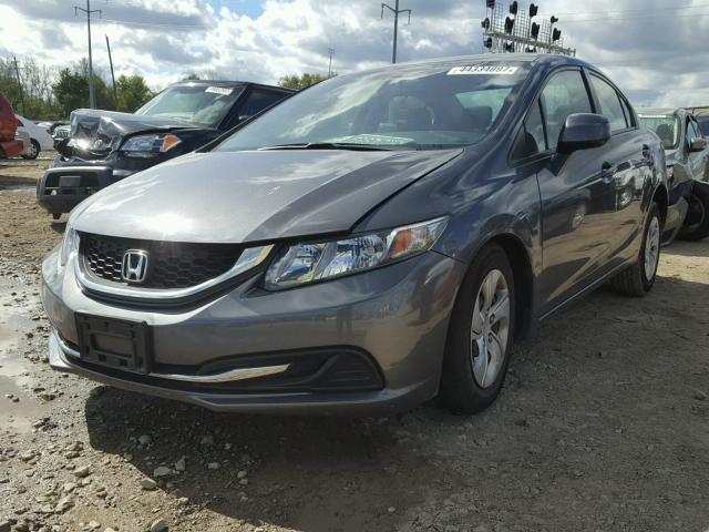 2HGFB2F50DH545606 - 2013 HONDA CIVIC LX GRAY photo 2