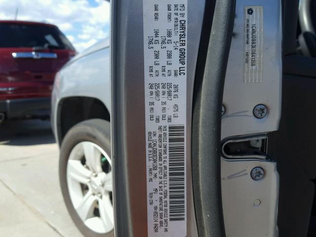 1C4NJDBB3ED841268 - 2014 JEEP COMPASS SP 银色 照片 10