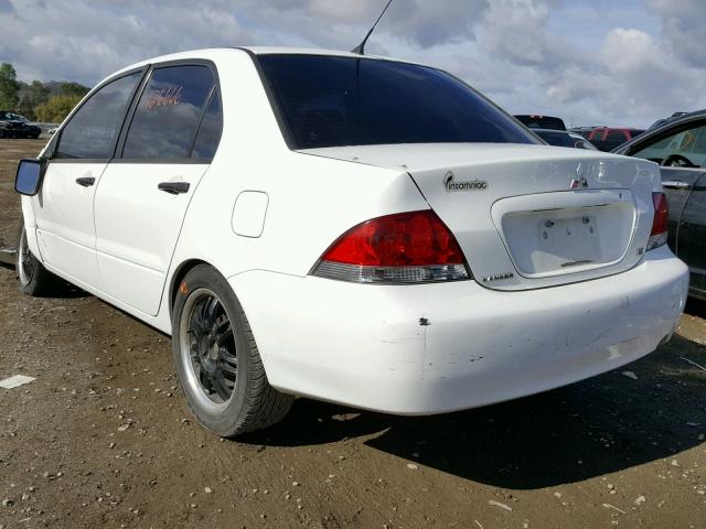 JA3AJ26E46U071704 - 2006 MITSUBISHI LANCER ES WHITE photo 3