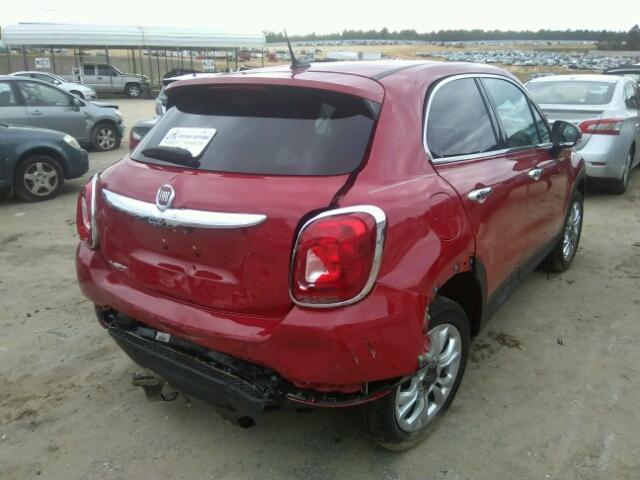 ZFBCFXDT1GP351383 - 2016 FIAT 500X LOUNG RED photo 4