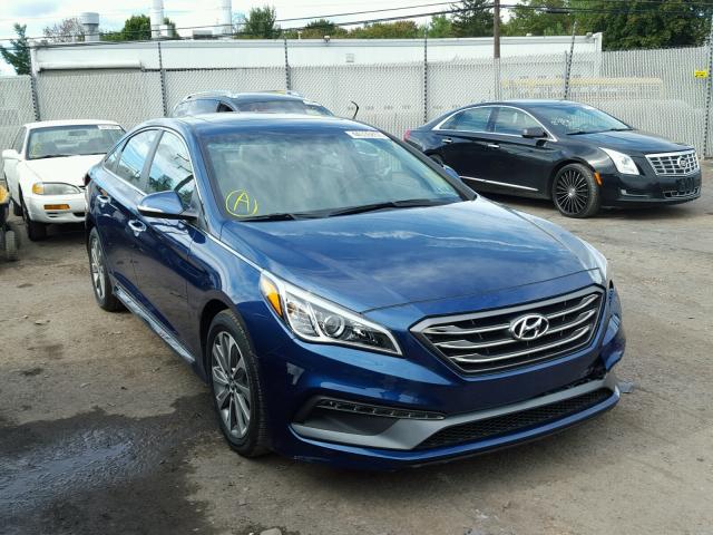 5NPE34AF5GH410734 - 2016 HYUNDAI SONATA SPO BLUE photo 1