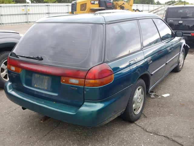 4S3BK4355W7314339 - 1998 SUBARU LEGACY L GREEN photo 4