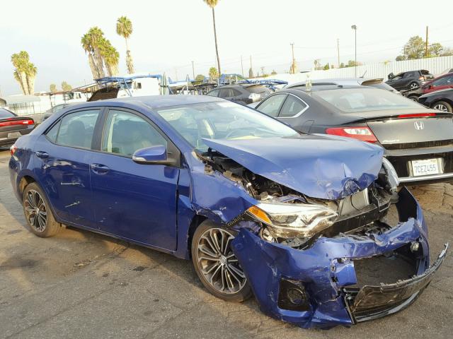 5YFBURHE0GP371211 - 2016 TOYOTA COROLLA L BLUE photo 1