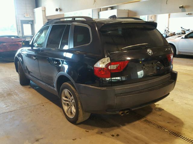 WBXPA93455WD03364 - 2005 BMW X3 3.0I BLACK photo 3