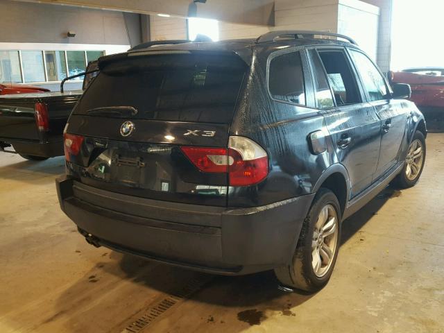 WBXPA93455WD03364 - 2005 BMW X3 3.0I BLACK photo 4