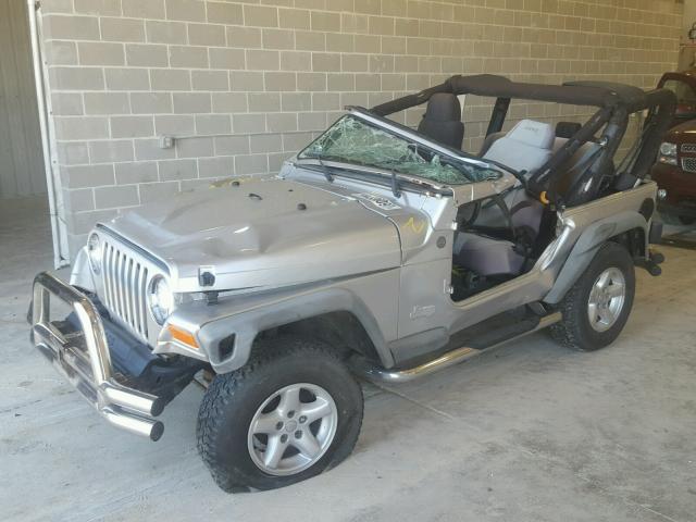 1J4FA39S34P743630 - 2004 JEEP WRANGLER X SILVER photo 2