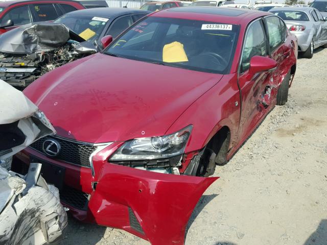 JTHBE1BL7D5009132 - 2013 LEXUS GS 350 RED photo 2