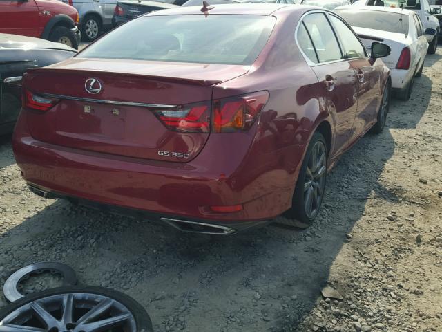 JTHBE1BL7D5009132 - 2013 LEXUS GS 350 RED photo 4