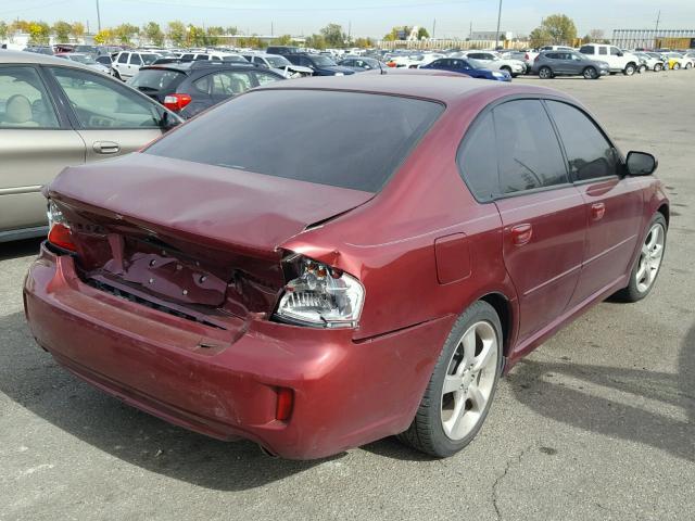 4S3BL616496225098 - 2009 SUBARU LEGACY 2.5 RED photo 4