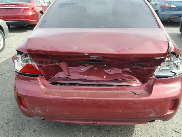 4S3BL616496225098 - 2009 SUBARU LEGACY 2.5 RED photo 9