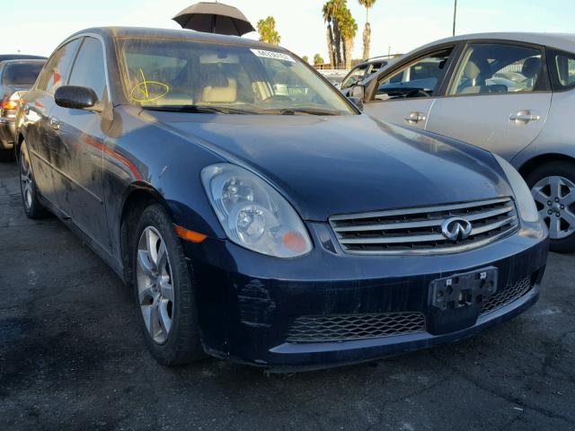 JNKCV51E55M207343 - 2005 INFINITI G35 BLUE photo 1