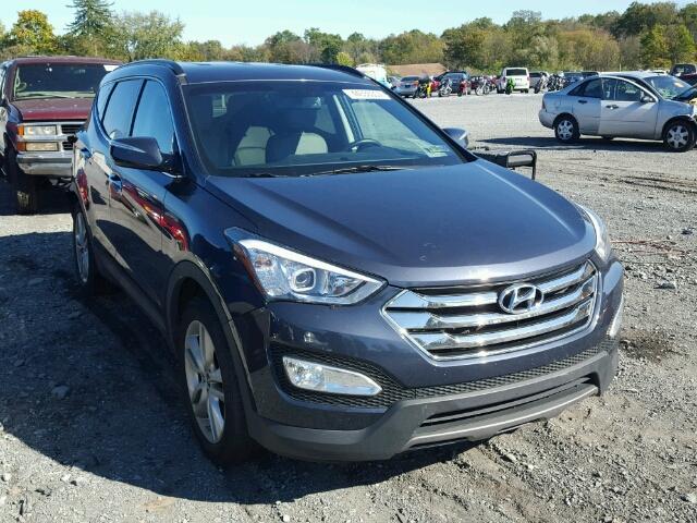 5XYZUDLA0EG224247 - 2014 HYUNDAI SANTA FE S BLUE photo 1