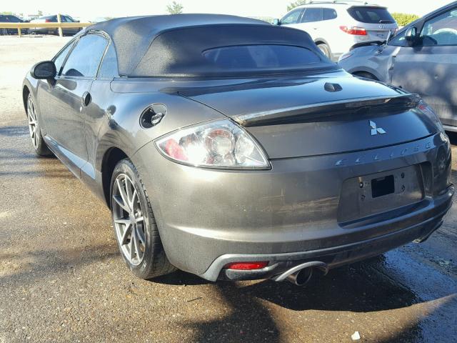 4A37L2EF6CE002094 - 2012 MITSUBISHI ECLIPSE SP GRAY photo 3