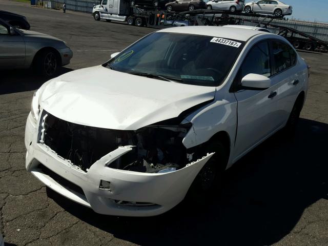 3N1AB7AP7DL775927 - 2013 NISSAN SENTRA S WHITE photo 2