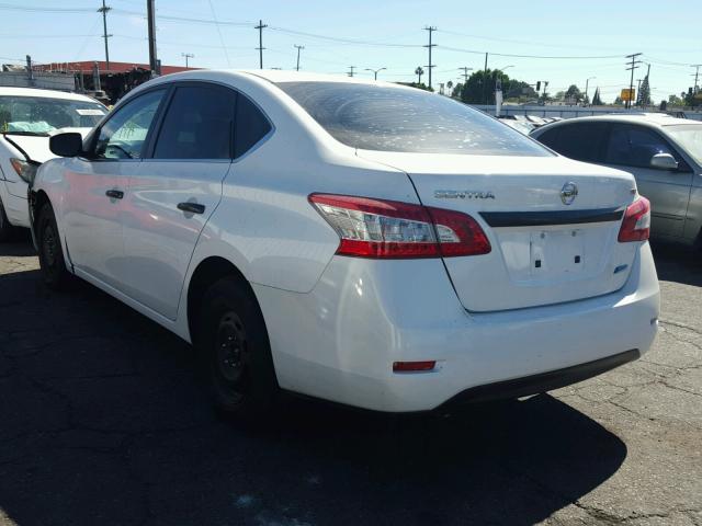 3N1AB7AP7DL775927 - 2013 NISSAN SENTRA S WHITE photo 3