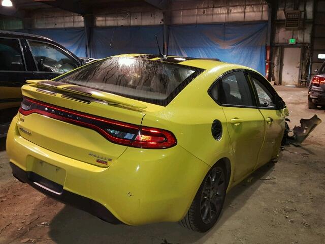 1C3CDFBH5DD209308 - 2013 DODGE DART SXT YELLOW photo 4