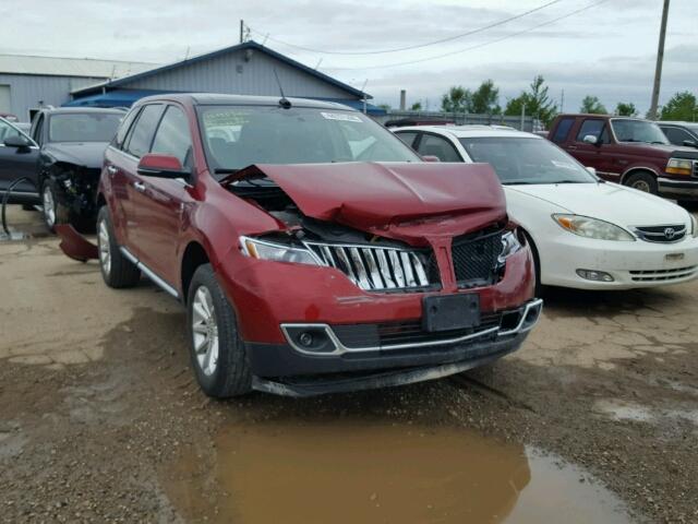 2LMDJ6JK5EBL15044 - 2014 LINCOLN MKX RED photo 1