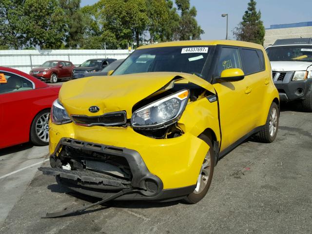 KNDJP3A51F7191262 - 2015 KIA SOUL + YELLOW photo 2