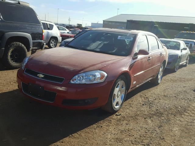 2G1WD58CX81262577 - 2008 CHEVROLET IMPALA SUP RED photo 2