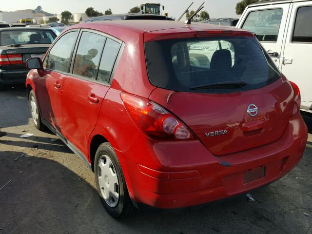 3N1BC1CP9BL485312 - 2011 NISSAN VERSA S RED photo 3